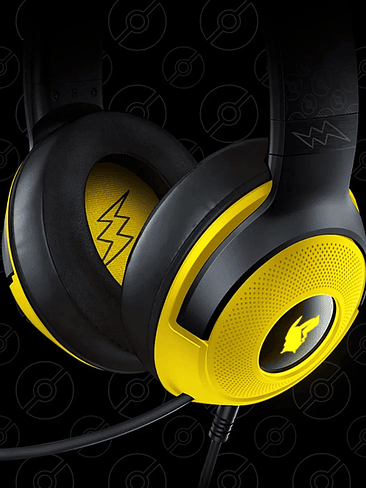 Auriculares para juegos Razer Pokémon Pikachu Kraken V3 PC con cable USB, edición limitada, iluminación RGB Chroma 4