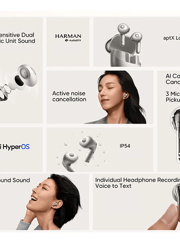 Auriculares Xiaomi Buds 5 TWS con Bluetooth 5.4, cancelación activa de ruido e IA, grabación de sonido, audio sin pérdida 2