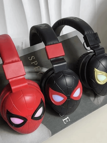 Disney para Spider-Man, inalámbricos, Bluetooth, con luz LED, sonido envolvente, plegables, diseño de dibujos animados de anime NM-27 6