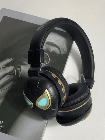 Disney para Spider-Man, inalámbricos, Bluetooth, con luz LED, sonido envolvente, plegables, diseño de dibujos animados de anime NM-27 8