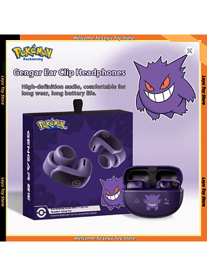 Pokemon  Gengar Anime con Bluetooth, Funda Gengar. Audifonos Stilo Clip. Anti deslizamiento 
