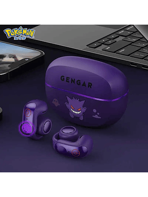 Pokemon  Gengar Anime con Bluetooth, Funda Gengar. Audifonos Stilo Clip. Anti deslizamiento 