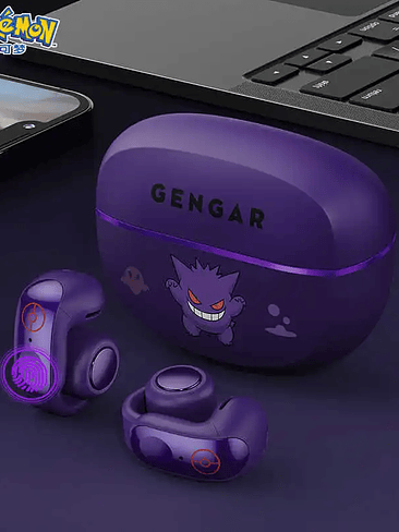 Pokemon  Gengar Anime con Bluetooth, Funda Gengar. Audifonos Stilo Clip. Anti deslizamiento  2
