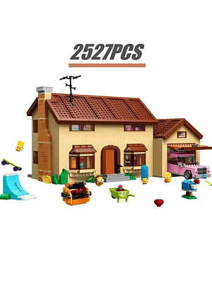 🏠Casa a escala Los Simpson 2527 Piezas Incluye  Vehiculo y articulos varios del set
