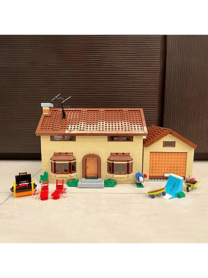 🏠Casa a escala Los Simpson 2527 Piezas Incluye  Vehiculo y articulos varios del set