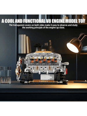 ⚙️ Motor V8 Eléctrico Armable – Ingeniería en Movimiento