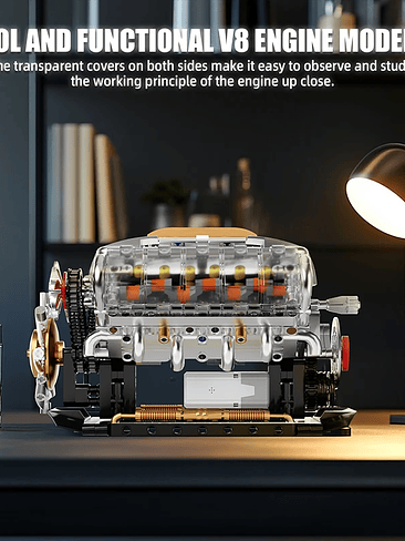 ⚙️ Motor V8 Eléctrico Armable – Ingeniería en Movimiento 2