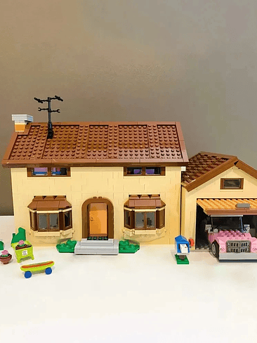 🏠Casa a escala Los Simpson 2527 Piezas Incluye  Vehiculo y articulos varios del set 4