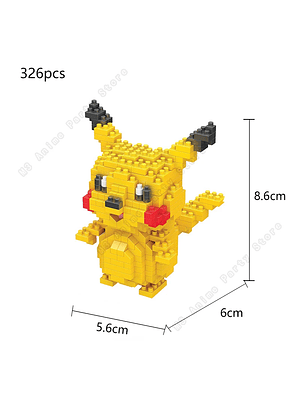 🧱 Figuras Armables de Bloques – Pokemon Pikachu, Charizard, Gengar, Snorlax