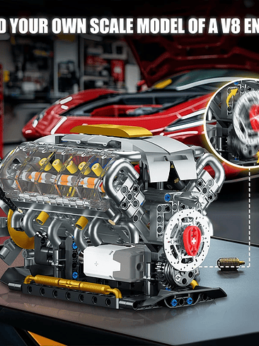 ⚙️ Motor V8 Eléctrico Armable – Ingeniería en Movimiento 4