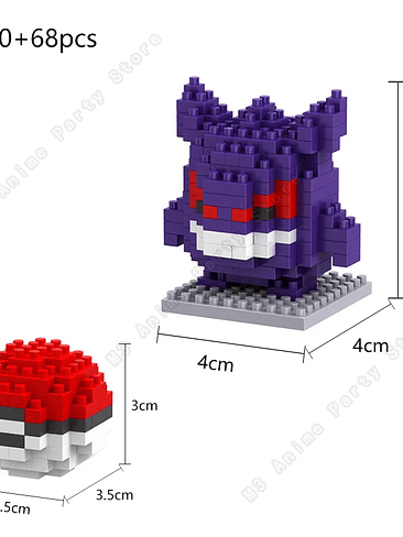 🧱 Figuras Armables de Bloques – Pokemon Pikachu, Charizard, Gengar, Snorlax 3