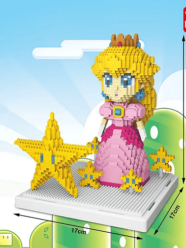 🧱 Figuras Armables de Bloques – Mario Bros/Yoshi/Luigi/Princesa Peach/ Rey Kupa (Coleccionables)  3