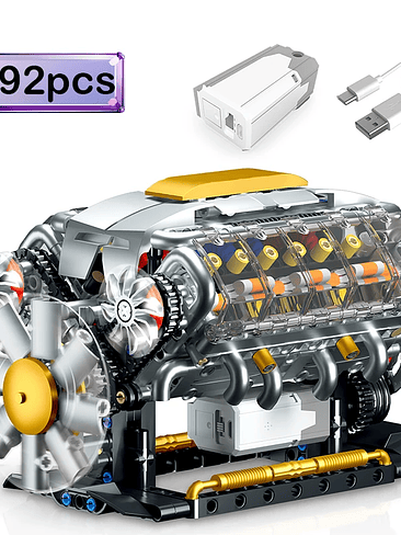 ⚙️ Motor V8 Eléctrico Armable – Ingeniería en Movimiento 7