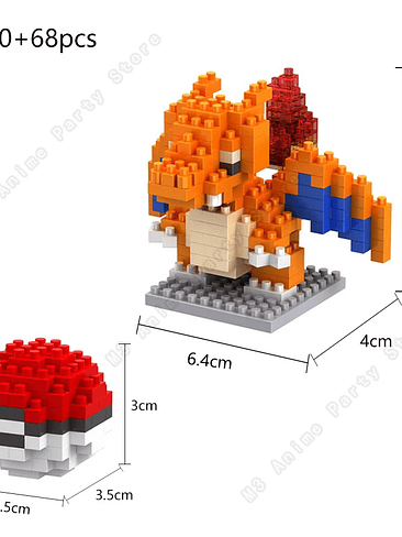 🧱 Figuras Armables de Bloques – Pokemon Pikachu, Charizard, Gengar, Snorlax 4