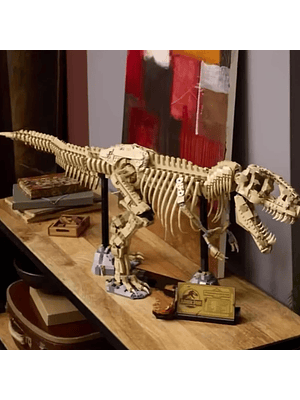 🦖3145 piezas 100 cm o Tyrannosaurus fósil modelo de construccion con pedestal y Luz Led incorporada. 