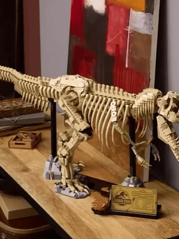 🦖3145 piezas 100 cm o Tyrannosaurus fósil modelo de construccion con pedestal y Luz Led incorporada.  2