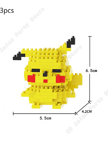 🧱 Figuras Armables de Bloques – Pokemon Pikachu, Charizard, Gengar, Snorlax 8