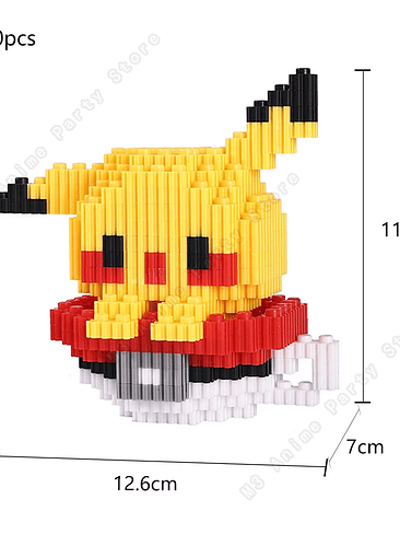 🧱 Figuras Armables de Bloques – Pokemon Pikachu, Charizard, Gengar, Snorlax 10