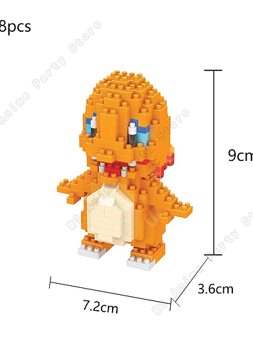 🧱 Figuras Armables de Bloques – Pokemon Pikachu, Charizard, Gengar, Snorlax 11