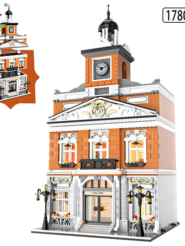 HUIQIBAO Toys Set Negocio Armable, Cuadra completa. Cada Edificio Se vende por Separado  9