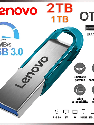 💾 Memoria USB Lenovo OTG USB 3.0 – Alta Velocidad (1TB / 2TB) 1