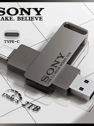 💾 Memoria USB-C SONY de 2 TB, 2 en 1, OTG, USB 3.1, de metal, memoria USB Dual C de 128 GB, 256 GB, 512 GB y 1 TB 1