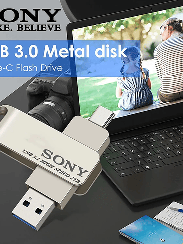 💾 Memoria USB-C SONY de 2 TB, 2 en 1, OTG, USB 3.1, de metal, memoria USB Dual C de 128 GB, 256 GB, 512 GB y 1 TB 3