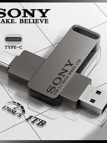 💾 Memoria USB-C SONY de 2 TB, 2 en 1, OTG, USB 3.1, de metal, memoria USB Dual C de 128 GB, 256 GB, 512 GB y 1 TB 11