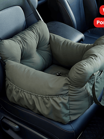 Asiento Cama Acolchado para Mascotas – Ideal para Viajes en Auto 1