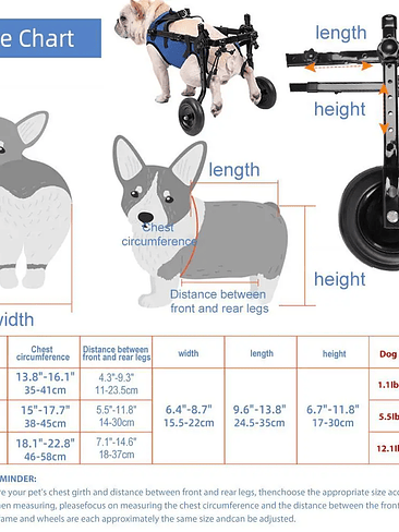 🐶 SILLA DE RUEDAS AJUSTABLE PARA MASCOTAS 🐾 6