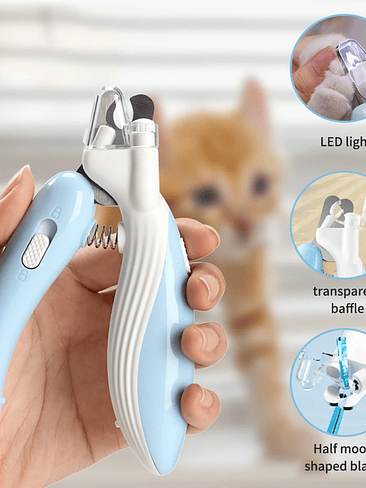 🐾 Cortauñas Profesional para Mascotas con Luz LED 1