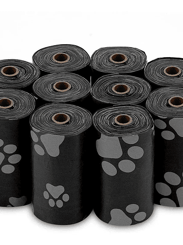 Bolsas para excrementos de perro (120 rollos) para limpieza exterior. Suministros para mascotas. 15 bolsas por rollo. 6