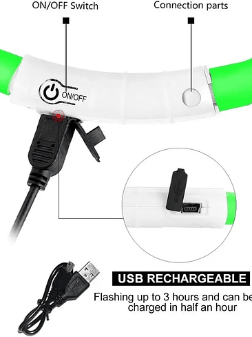 🐕 Collar LED Luminoso para Perros – Seguridad y Estilo en Cada Paseo 6