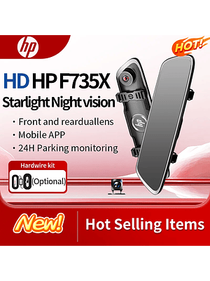🚗🔥 Dash Cam HP F735X – Visión Nocturna Starlight