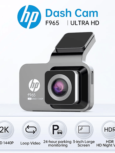 🚗📷 Dash Cam HP F965 – Ultra HD 2K 1