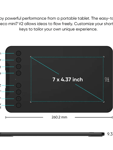 ✍️ Tableta Gráfica Profesional – Potente, portátil y precisa 3