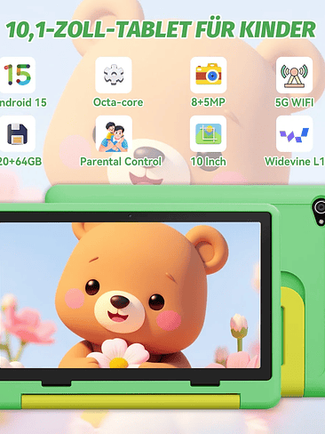 🎃 Tablet Infantil Android 15 – 20GB RAM + 64GB | Potencia y Diversión en un Solo Equipo 🚀 2