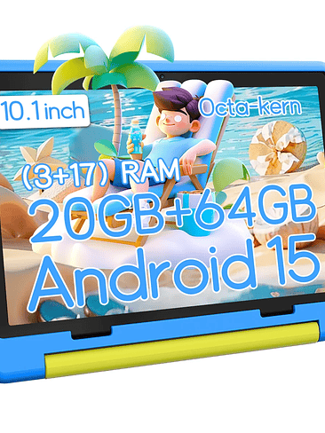 🎃 Tablet Infantil Android 15 – 20GB RAM + 64GB | Potencia y Diversión en un Solo Equipo 🚀 10