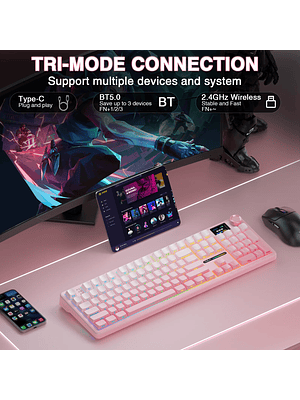 ⌨️ Teclado Mecánico Tri-Mode RGB