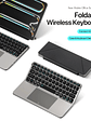 ✨ Teclado Inalámbrico Plegable con Touchpad – Conecta hasta 3 Dispositivos - Miniatura 1