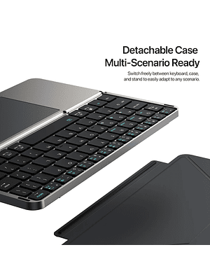 ✨ Teclado Inalámbrico Plegable con Touchpad – Conecta hasta 3 Dispositivos