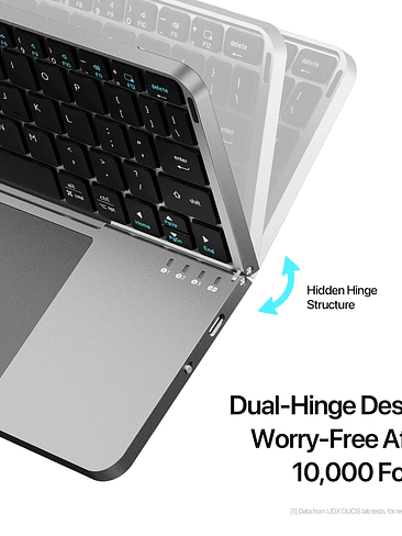 ✨ Teclado Inalámbrico Plegable con Touchpad – Conecta hasta 3 Dispositivos 3