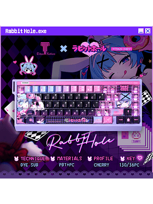 🎀 Keycaps Anime “Rabbit Babe” – Perfil Cherry | 130 Teclas