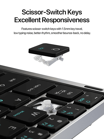 ✨ Teclado Inalámbrico Plegable con Touchpad – Conecta hasta 3 Dispositivos 4