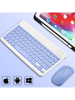 ✨ Teclado Inalámbrico Bluetooth + Mouse – Compatible con iOS, Android y Windows