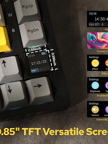 ⌨️ AJAZZ AK820 PRO – Teclado Mecánico 75% con Pantalla TFT 3