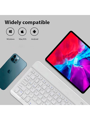 ✨ Teclado Inalámbrico Bluetooth + Mouse – Compatible con iOS, Android y Windows