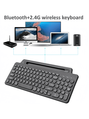 ⌨️ Teclado Inalámbrico KEBIDUMEI Tri-Mode con Touchpad – Bluetooth + 2.4G