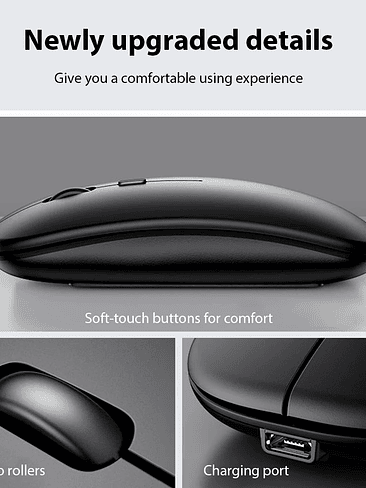 ✨ Teclado Inalámbrico Bluetooth + Mouse – Compatible con iOS, Android y Windows 3