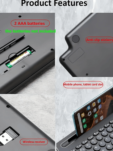 ⌨️ Teclado Inalámbrico KEBIDUMEI Tri-Mode con Touchpad – Bluetooth + 2.4G 4